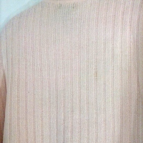 Rafaella Sweater Sz L Angora Lambswool Blend Pink Pullover Long Sleeves Ribbed - Picture 3 of 4